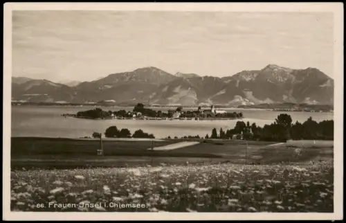 Ansichtskarte Chiemsee Fraueninsel Chiemsee 1930