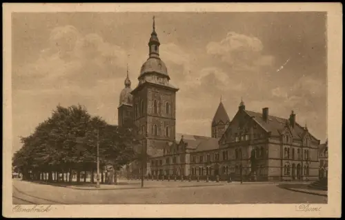 Ansichtskarte Osnabrück Dom St. Peter - Straßenpartie 1920