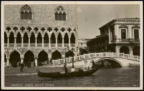 Cartolina Venedig Venezia PONTE DELLA PAGLIO 1932