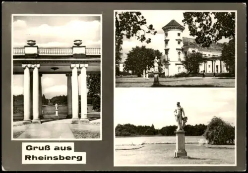 Ansichtskarte Rheinsberg DDR Mehrbild-Gruss-AK mit Parkanlagen 1970