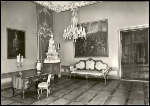 Rudolstadt Staatl. Museen Heidecksburg Grünes Edkkabinett zur DDR-Zeit 1976