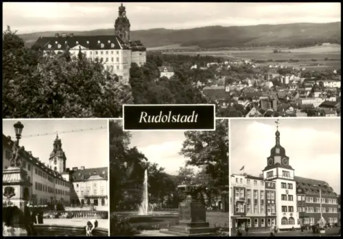 Rudolstadt DDR MB Blick vom Hain, Schloßhof, Platz der Opfer des Faschismus 1986