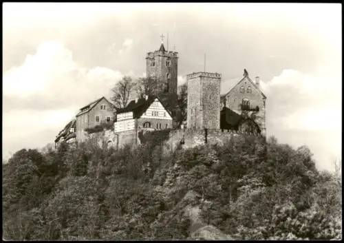 Ansichtskarte Eisenach Die Wartburg von Südwest zur DDR-Zeit 1979