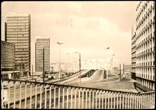 Ansichtskarte Halle (Saale) Ernst-Thälmann-Platz, Hochstraße 1974