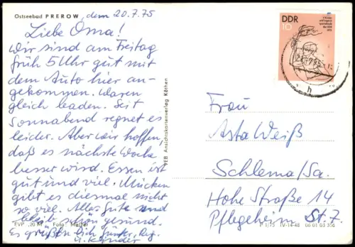 Ansichtskarte Prerow Strandleben Düne 1975