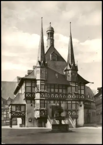 Ansichtskarte Wernigerode Rathaus 1964