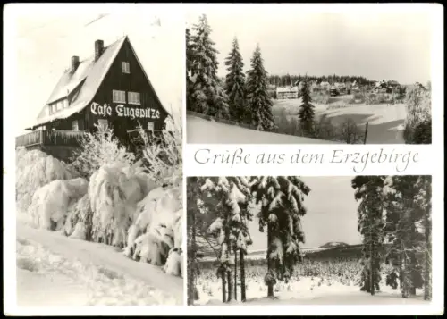 Kipsdorf-Altenberg (Erzgebirge) Cafe Zugspitze 3 Bild im Winter 1971