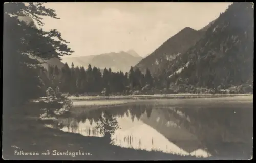 Ansichtskarte .Bayern Falkensee mit Sonntagshorn Bayern (Allgemein) 1920