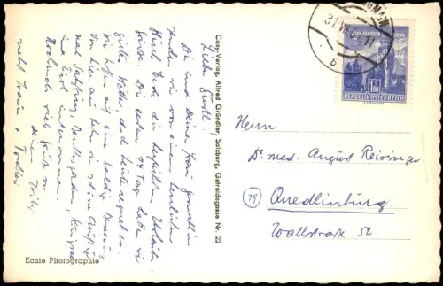 Großgmain Ortsansicht mit Christus-Kreuz GROSSGMAIN (Österreich) 1961