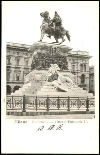 Cartolina Mailand Milano Monumento a Vittorio Emanuele II. 1904