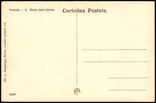 Cartolina Venedig Venezia S. Maria della Salute. 1928