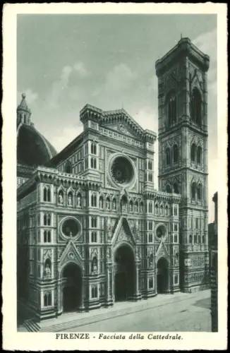Cartolina Florenz Firenze Facciata della Cattedrale. 1935