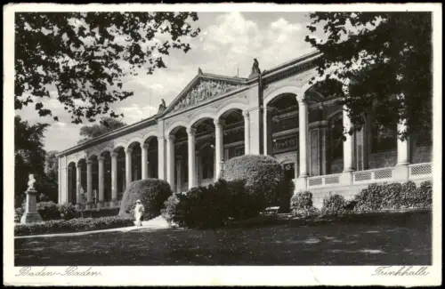 Ansichtskarte Baden-Baden Trinkhalle 1936