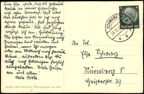 Ansichtskarte  Neujahr Sylvester New Year Ins neue Jahr Skiläufer 1936