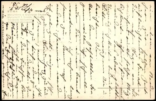 Cartolina Rom Roma Monumento a Giuseppe Garibaldi 1929