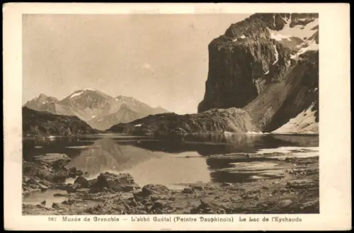 CPA Grenoble L'abbé Guétal Le Lac de l'Eychauda 1928