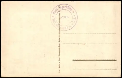 Garmisch-Partenkirchen RAINTALANGERHÜTTE Gatterlspitzen und Plattspitze. 1928