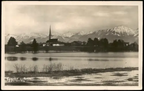 Ansichtskarte Eggstätt/Obb. Stadtblick 1930  gel. Bahnpoststempel