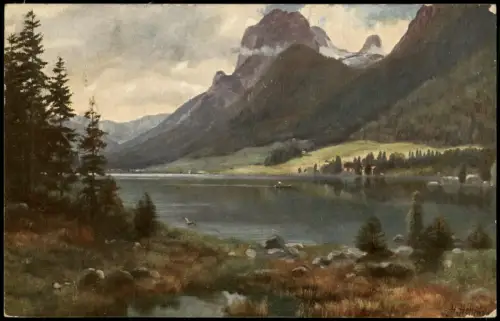 Ramsau bei Berchtesgaden Der Hintersee mit den Mühlsturzhörnern 1911