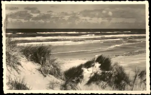 Ansichtskarte Juist Strand Dünen 1935