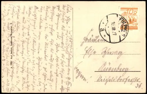 Ansichtskarte Neustift im Stubaital Stadtpartie 1927