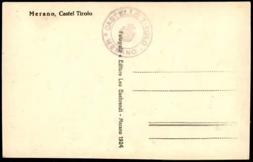 Cartolina Meran Merano Castel Tirolo Stadt Fotokarte 1924