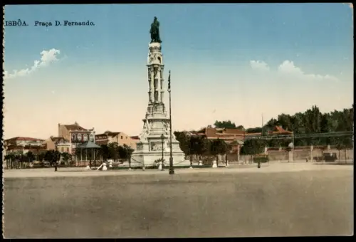 Postcard Lissabon Lisboa Praça D. Fernando. 1915