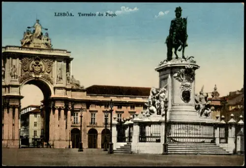 Postcard Lissabon Lisboa LISBOA. Terreiro do Paço. 1914