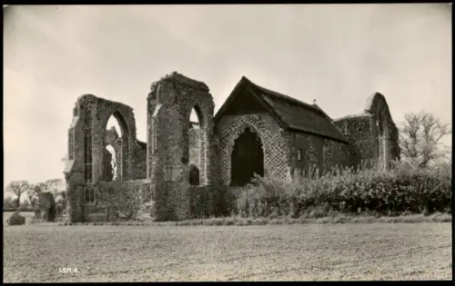 Postcard Leiston Abbey - Fotokarte 1961