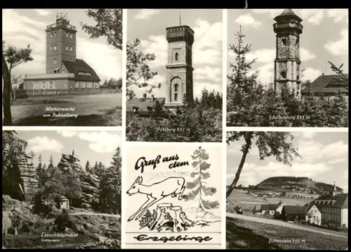 Sachsen DDR MB Wetterwarte am Fichtelberg  Greifensteine Bärenstein uvm. 1966