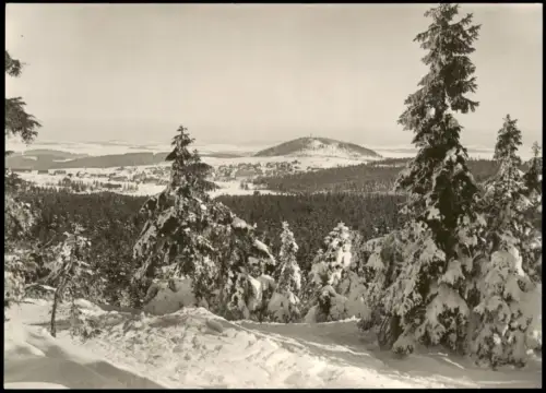 Sachsen Blick vom Kahleberg  Osterzgebirge Altenberg  Geisingberg DDR AK 1966