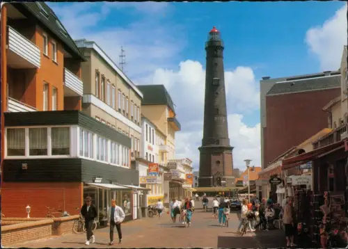 Ansichtskarte Borkum Strandstraße Geschäfte 1972