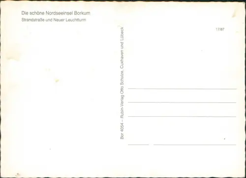 Ansichtskarte Borkum Strandstraße Geschäfte 1972