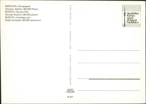 Ansichtskarte Milbertshofen-München Olympiapark Stadion Wettkampf 1976