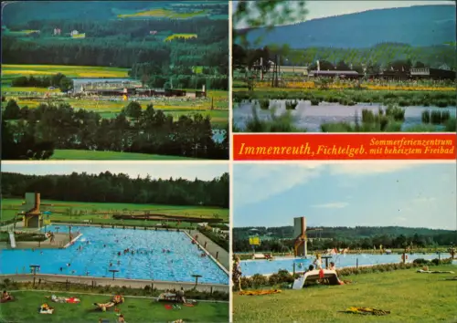 Ansichtskarte Immenreuth 4 Bild Schwimmbad 1974