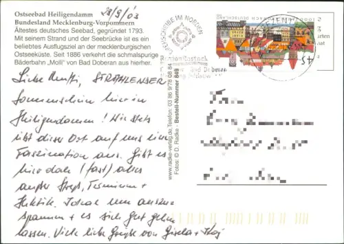 Heiligendamm-Bad Doberan 4 Bild Strand Hotels um 1910, 1935, 1995 2003