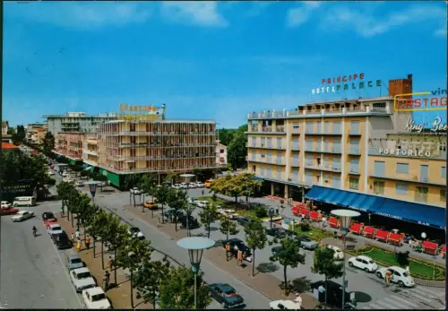 Cartolina Jesolo Italien Piazza Mazzini Mazzini Square Mazzini Platz 1974