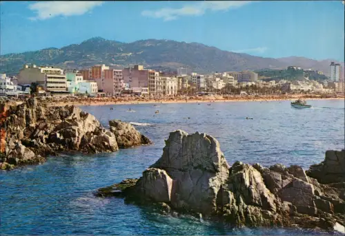 Postale Lloret de Mar Vista parcial y play a Vue partielle et plage 1978