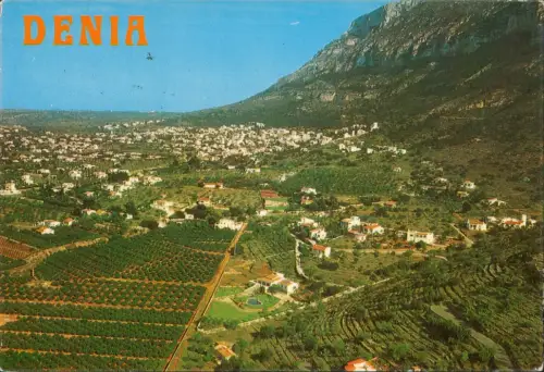 Postale Dénia Denia Luftbild 1979