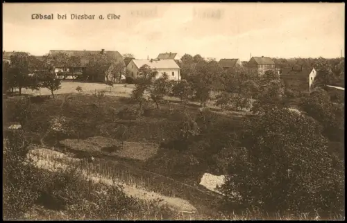 Ansichtskarte Löbsal-Diera-Zehren Stadtpartie 1915