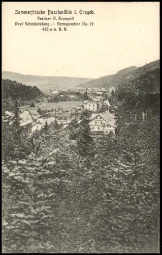 Schmiedeberg (Erzgebirge)-Dippoldiswalde Buschmühle Gasthaus 1911