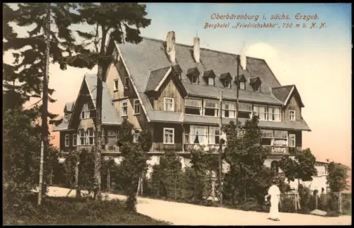 Oberbärenburg-Altenberg (Erzgebirge) Erzgebirge Berghotel Friedrichshöhe 1915