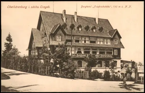Oberbärenburg-Altenberg (Erzgebirge) Berghotel Friedrichshöhe 1915