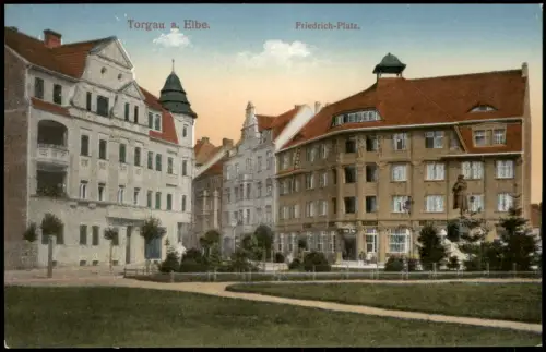 Ansichtskarte Torgau Friedrich-Platz 1915