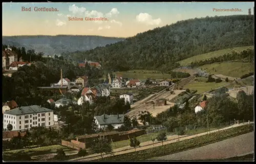 Bad Gottleuba-Berggießhübel Schloss Giesenstein. Panoramahöhe. 1915