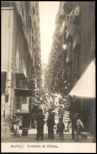 Cartolina Neapel Napoli Gradoni di Chiala. - Fotokarte belebt 1909