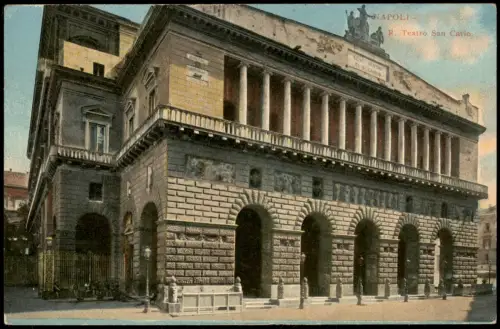 Cartolina Neapel Napoli R. Teatro San Carlo 1914