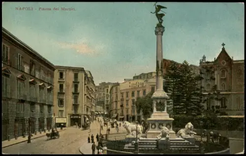 Cartolina Neapel Napoli Naples Piazza dei Martiri. 1914