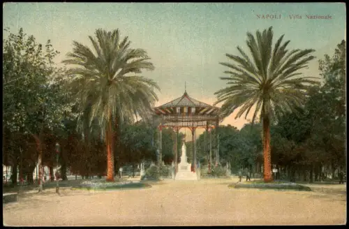 Cartolina Neapel Napoli Villa Nazionale. Naples Palmen 1914
