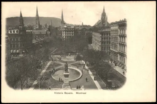 Postcard Montreal Victoria Square. 1913  Kanada Canada